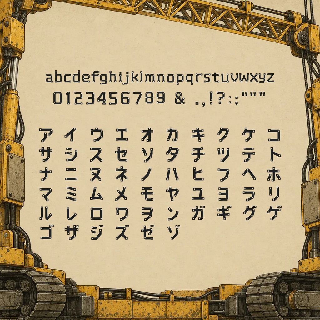 【無料・商用可】鋼仮名 KoKana Free【フォント】|かな・英数字362文字