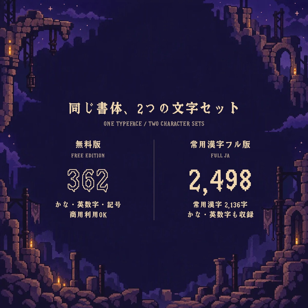 【無料・商用可】鉄骨 Tekkotsu Free【フォント】|かな・英数字362文字