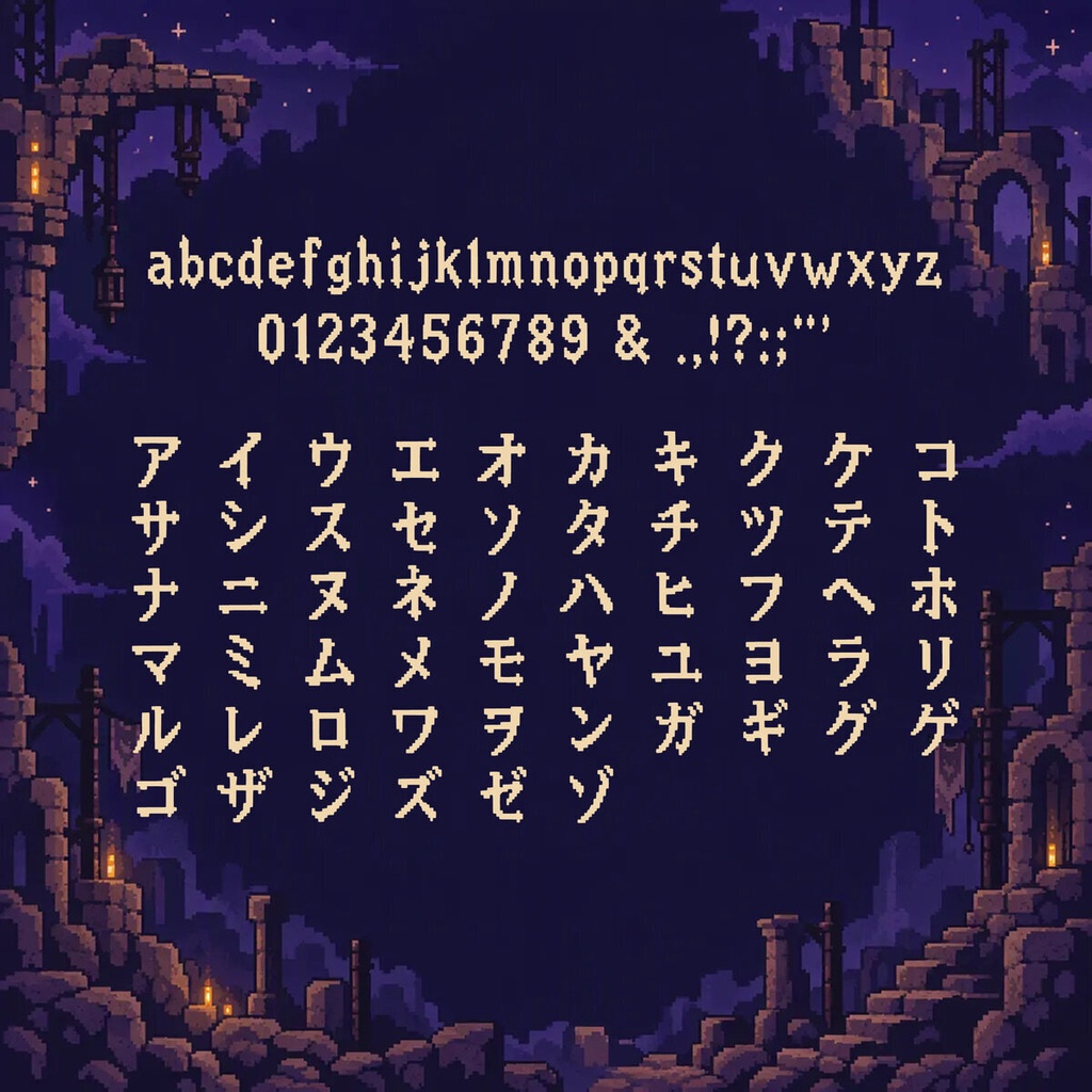 鉄骨 Tekkotsu Standard【フォント】|かな・英数字301文字