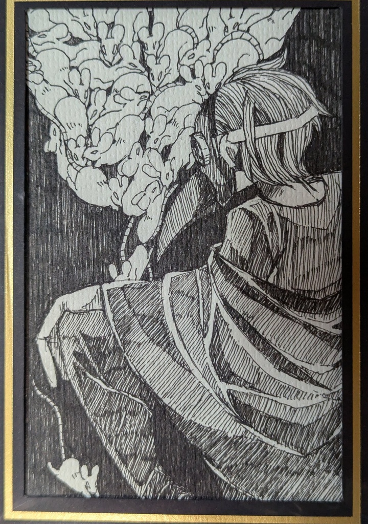 【個展】ペストマスク【原画ハガキ】