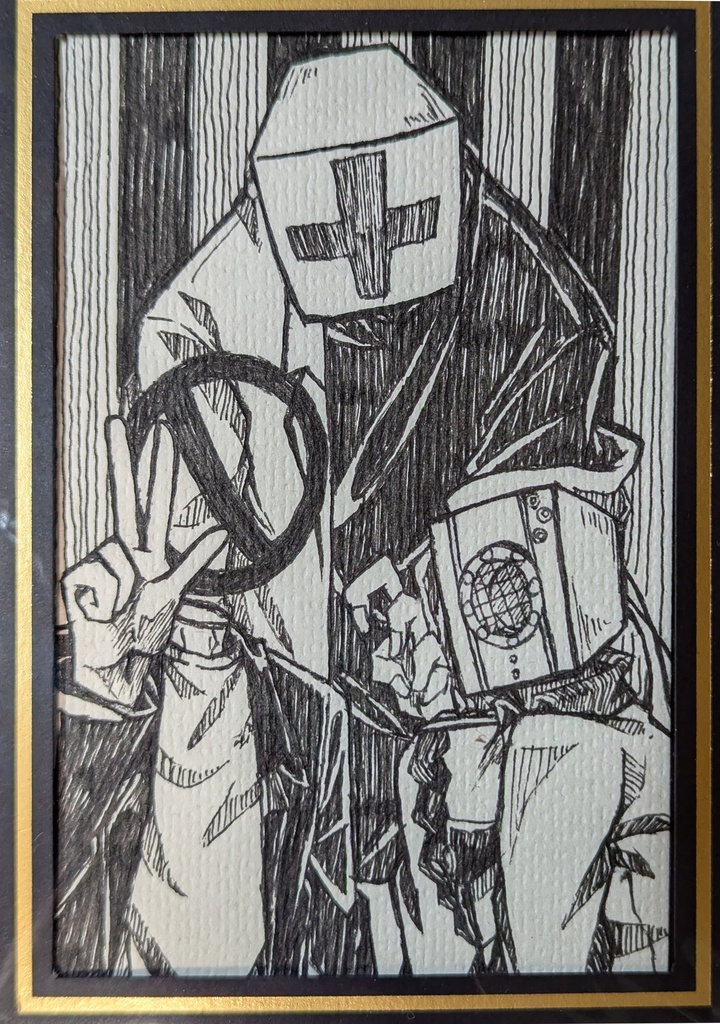 【個展】仲良しトリオ【原画ハガキ】