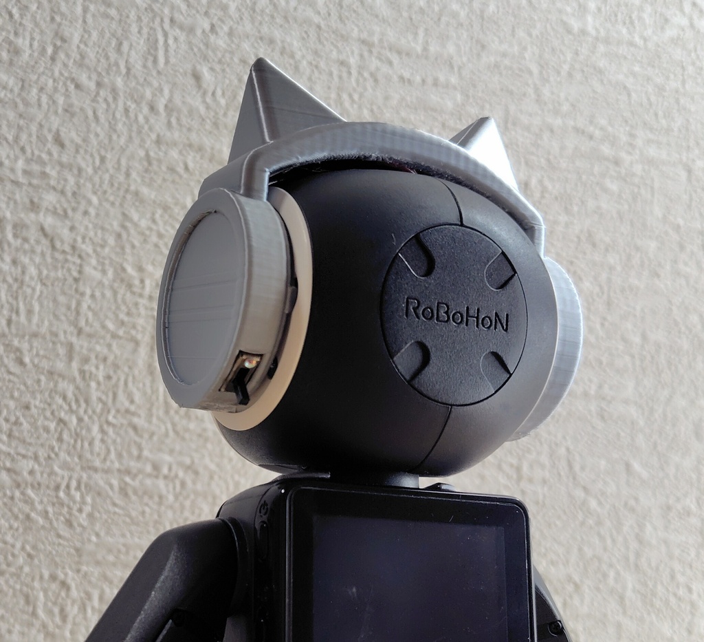 ロボホン用 猫耳ヘッドホン Light シルクシルバー