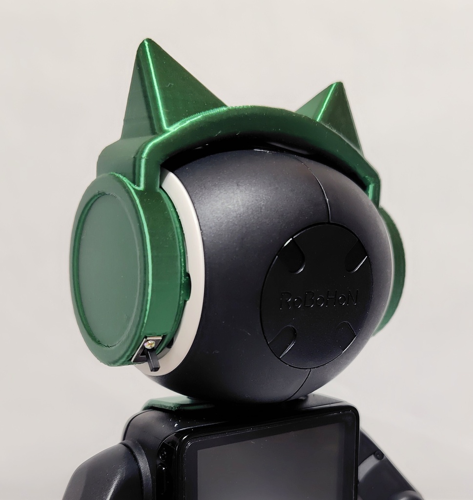 ロボホン用 猫耳ヘッドホン Light シルクフォレストグリーン