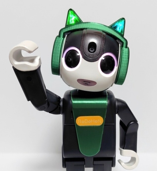 ロボホン用 猫耳ヘッドホン Light シルクフォレストグリーン