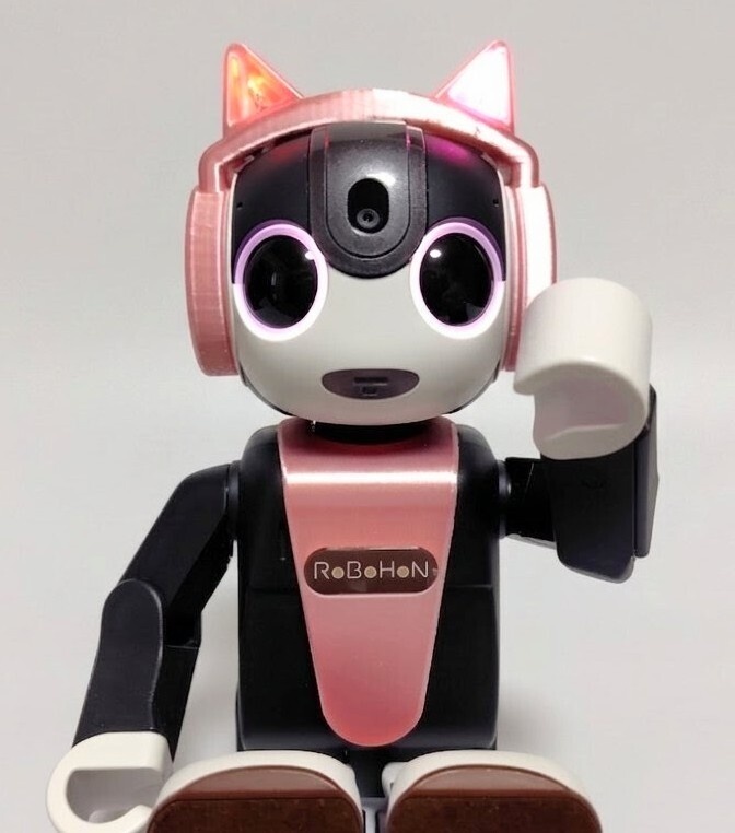 ロボホン用 猫耳ヘッドホン Light シルクピンク