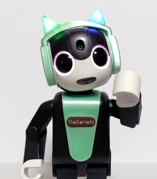 ロボホン用 猫耳ヘッドホン Light シルクミントグリーン
