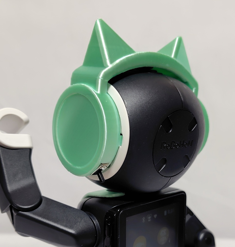 ロボホン用 猫耳ヘッドホン Light シルクミントグリーン