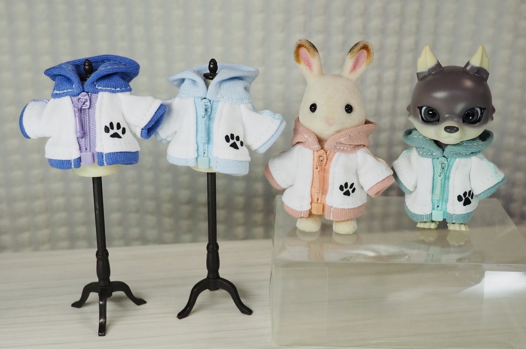 ジップパーカー(白)