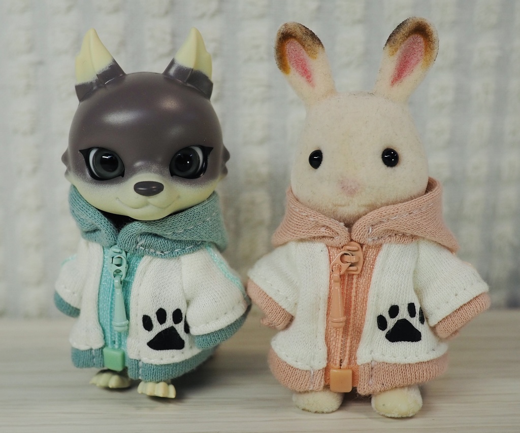 ジップパーカー(白)