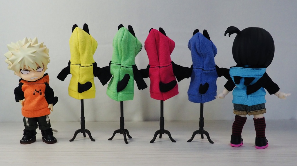 猫耳パーカー(派手色)