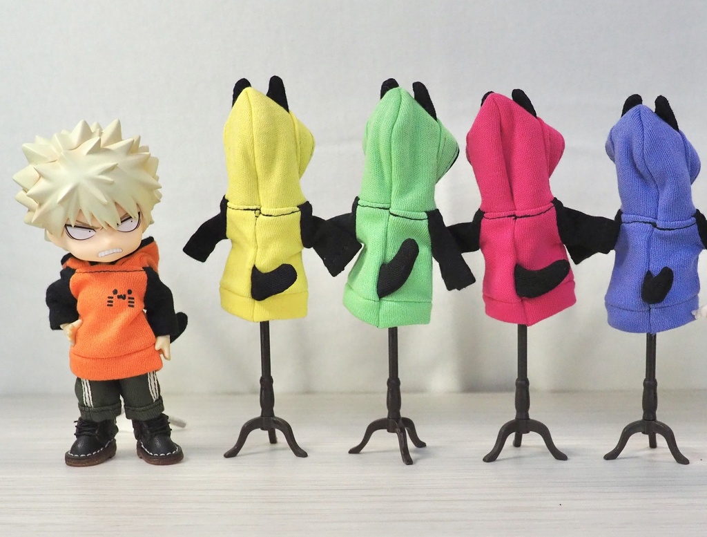 猫耳パーカー(派手色)