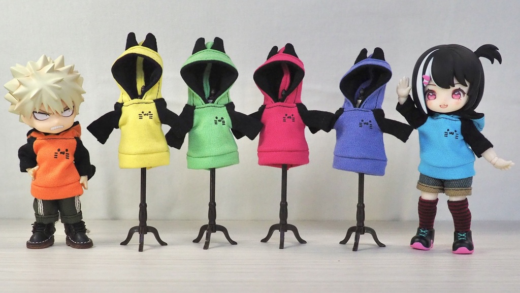 猫耳パーカー(派手色)