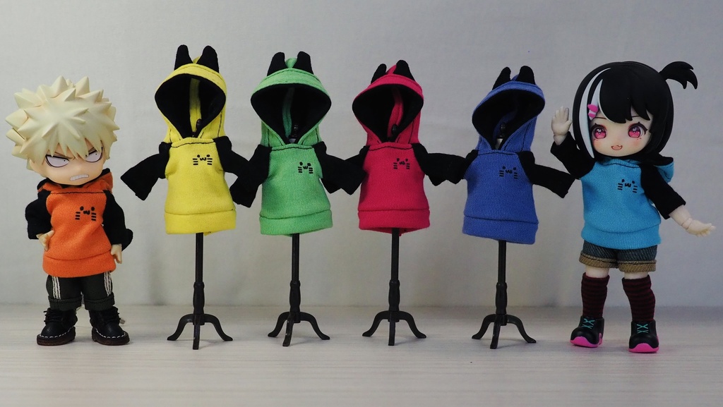 猫耳パーカー(派手色)