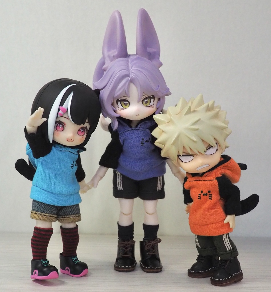 猫耳パーカー(派手色)