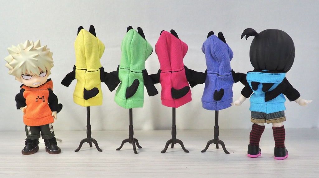 猫耳パーカー(派手色)