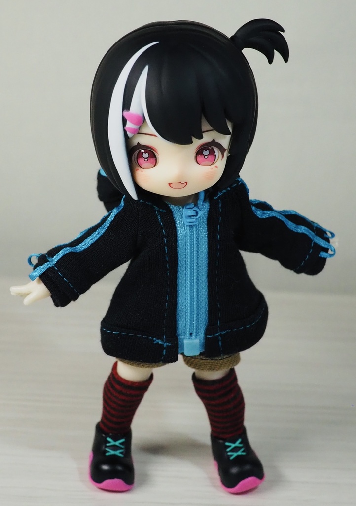 (1/12サイズ)ゲーミングパーカー(黒)