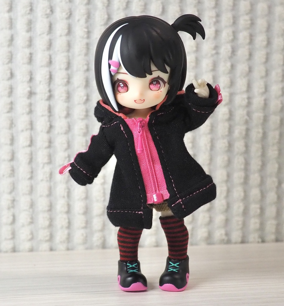 (大きめサイズ)ゲーミングパーカー(黒)