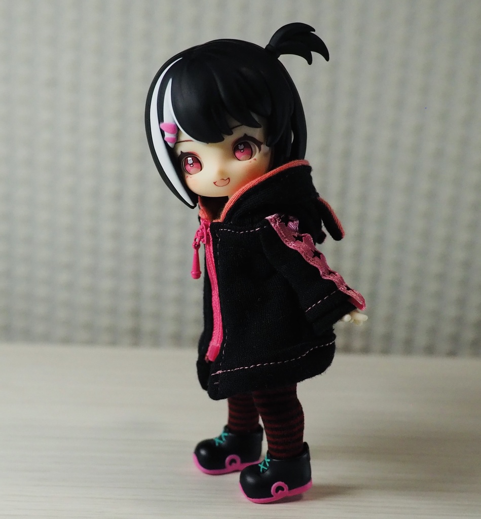 (大きめサイズ)ゲーミングパーカー(黒)