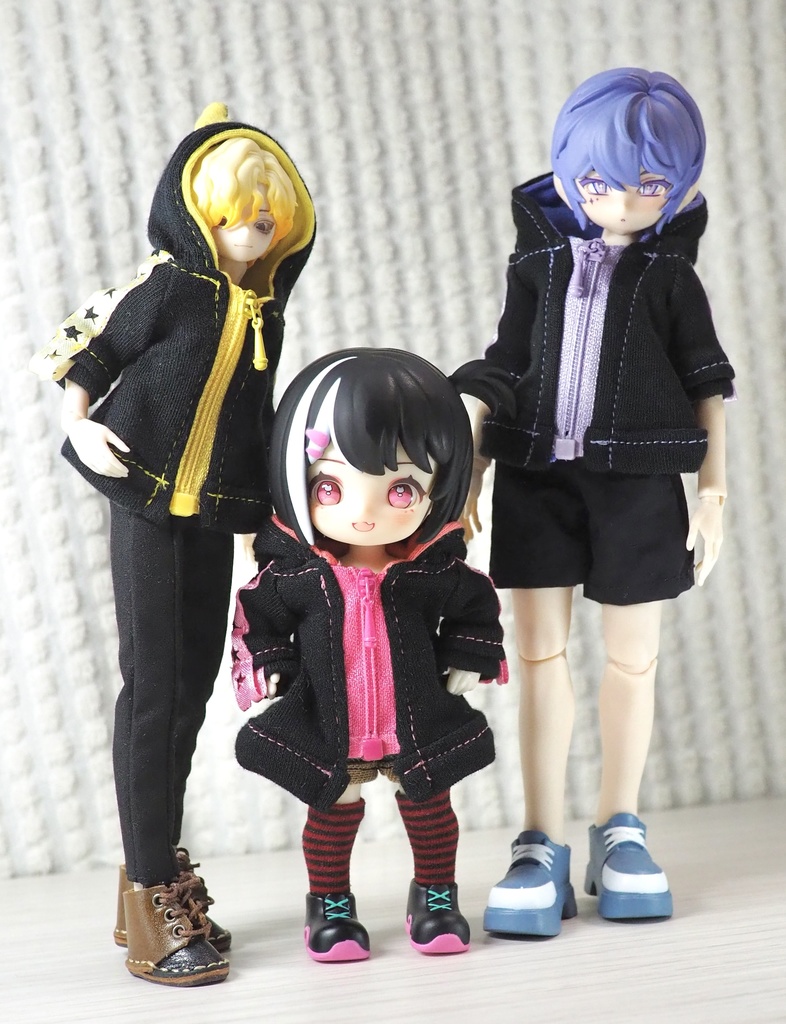 (大きめサイズ)ゲーミングパーカー(黒)