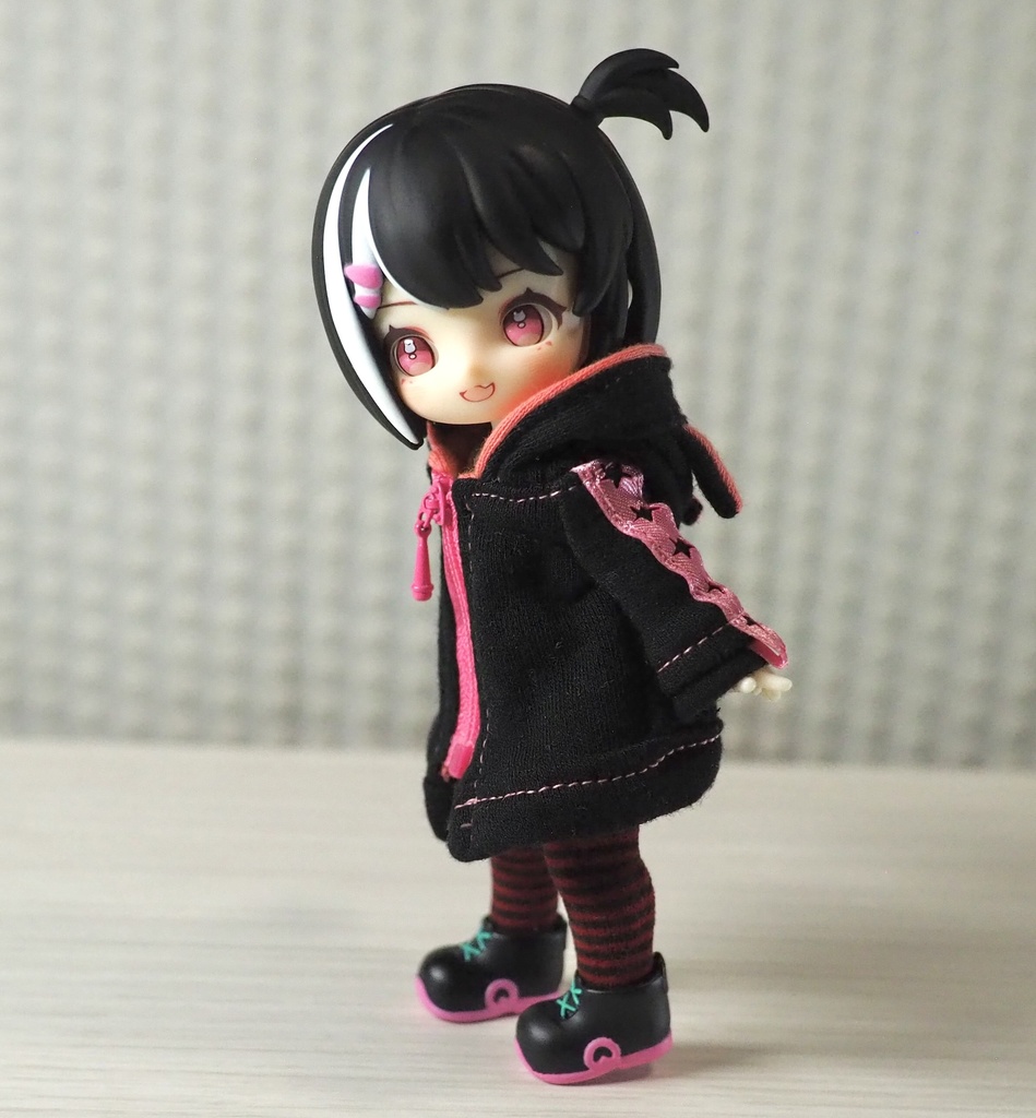 (大きめサイズ)ゲーミングパーカー(黒)