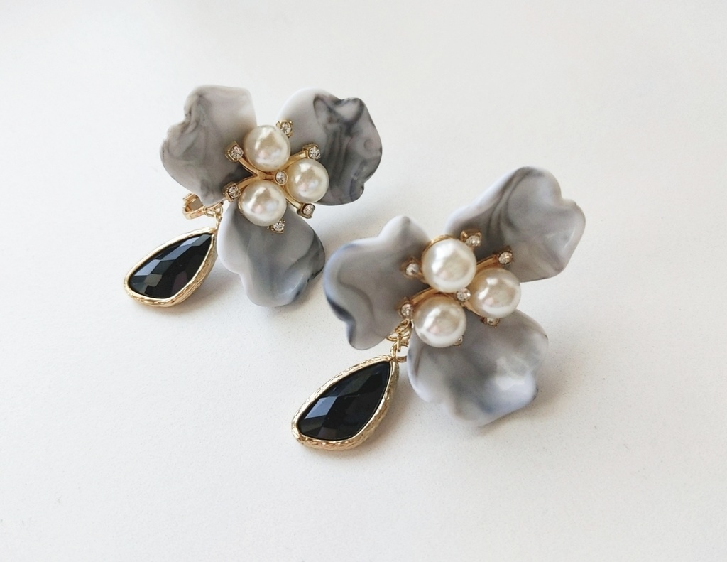 華夜様9点クリップイヤリング-600 