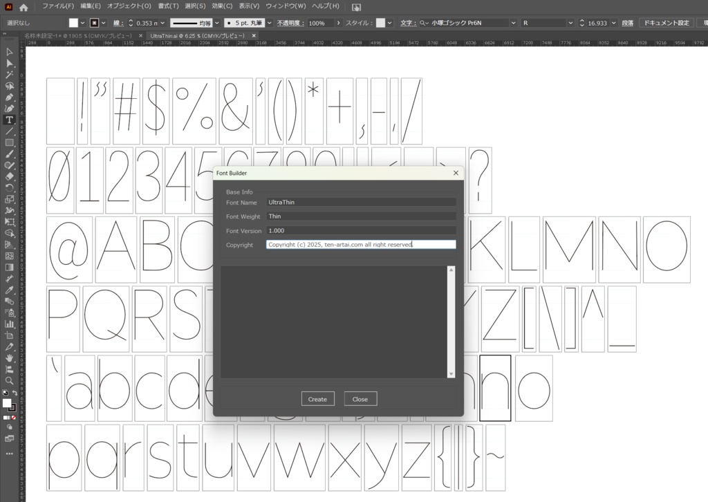 Font Builder for Adobe Illustrator