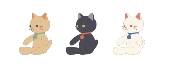 【クリスタ専用】ねこのぬいぐるみ【オブジェクト/キャラクター】