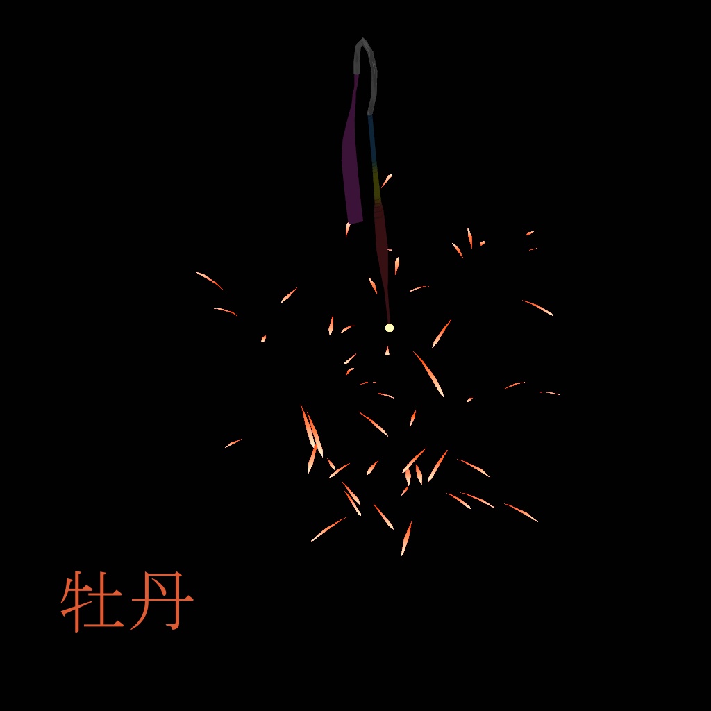 【VRだから熱くない!】Sparkler Earrings【線香花火】【36アバター対応】