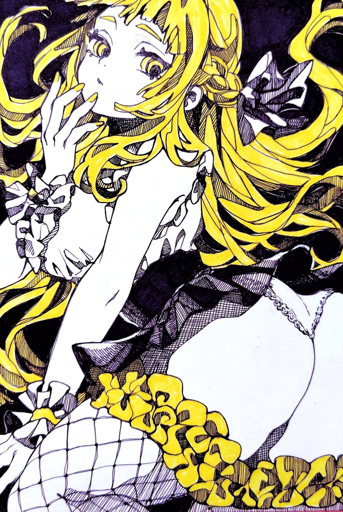 手描きイラスト｢ぱっつん髪ちゃん｣