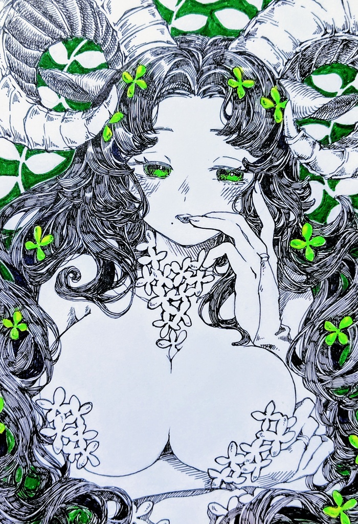 手描きイラスト『神秘の森』