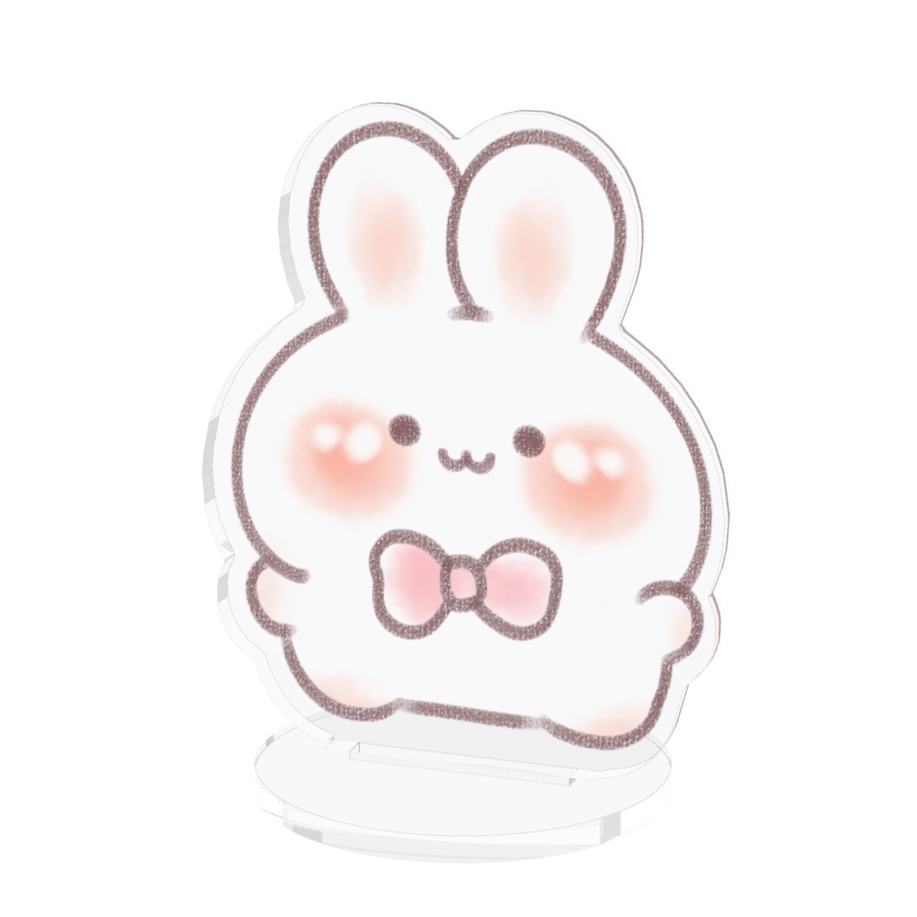 りぼんをつけたうさぎ
