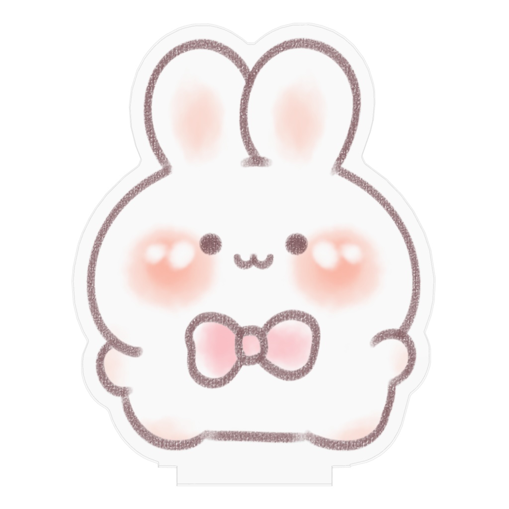 りぼんをつけたうさぎ