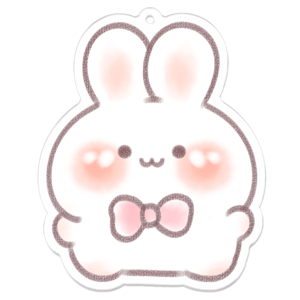 りぼんをつけたうさぎ