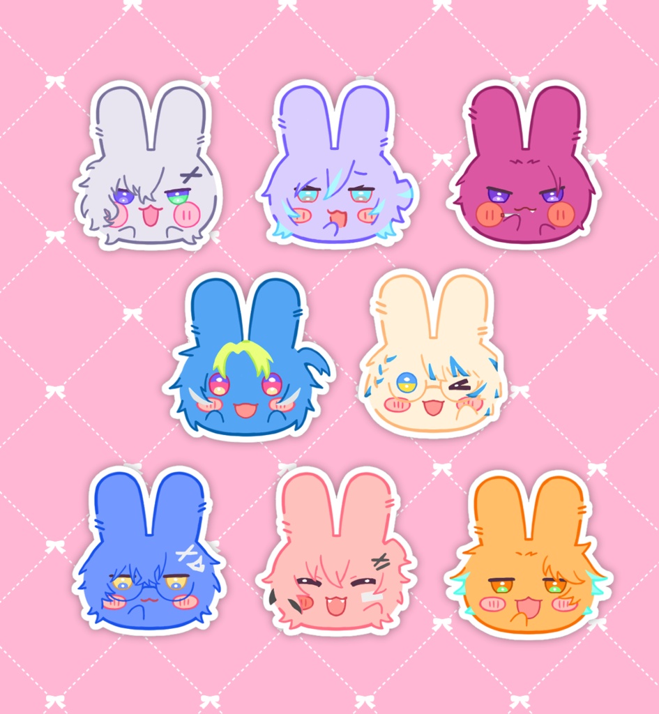 うさぎ　アクキーステッカーセット