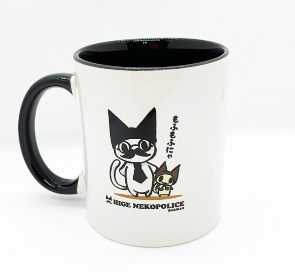 もふもふ　ひげねこ　マグカップ