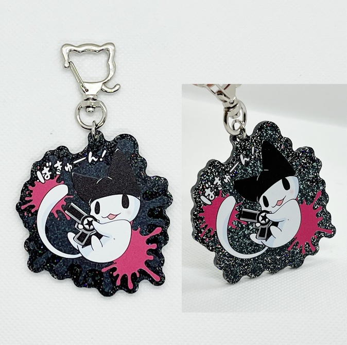 ばきゅーん　キラキラアクリルキーホルダー