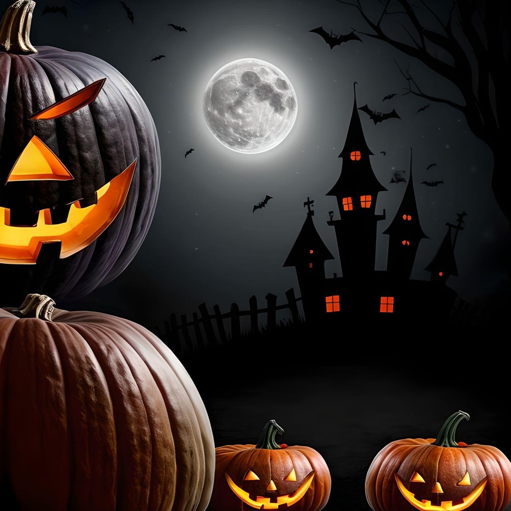 Halloween Pumpkin & Castle Study