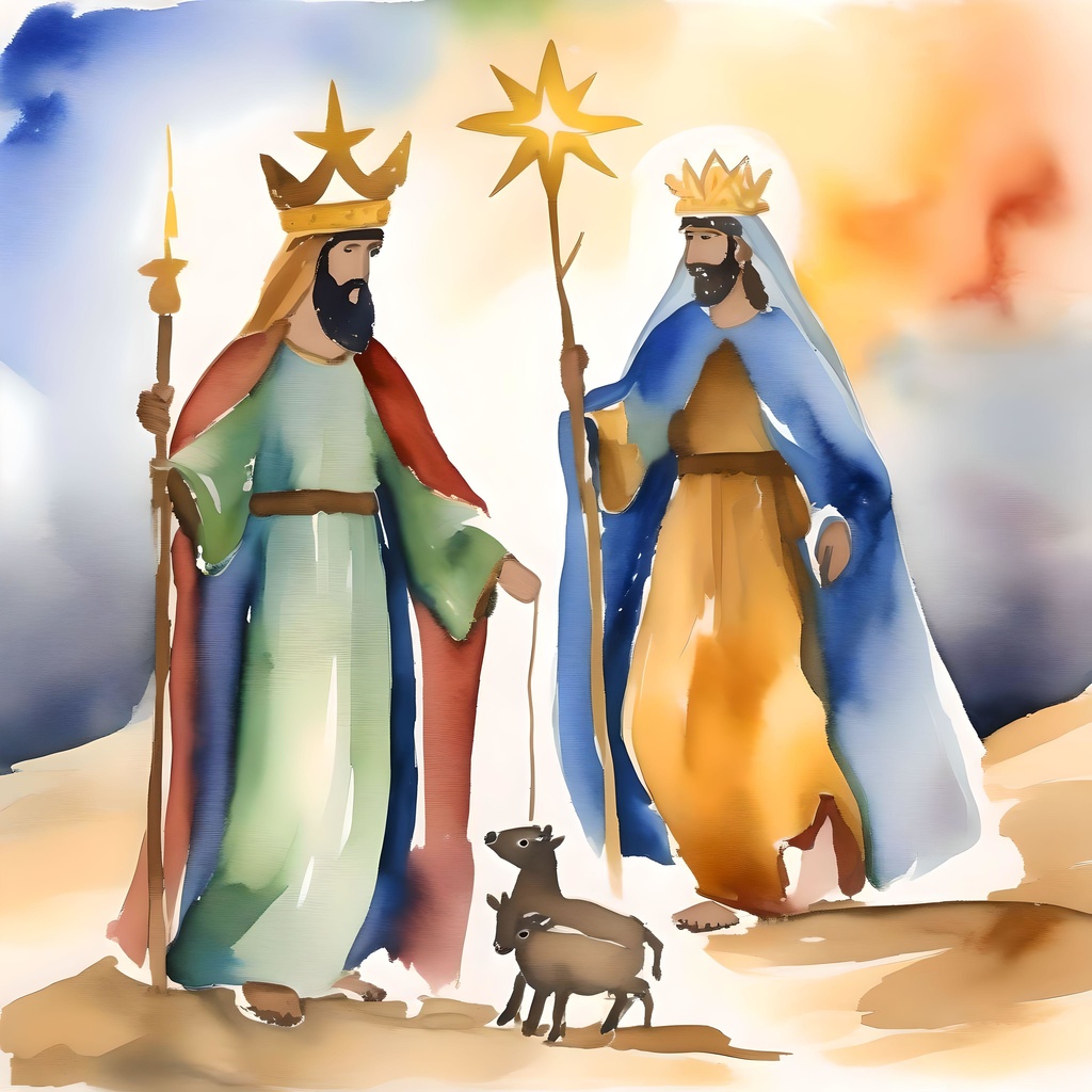 Epiphany or Three Kings Day B - January 6 - In Watercolors & Pen