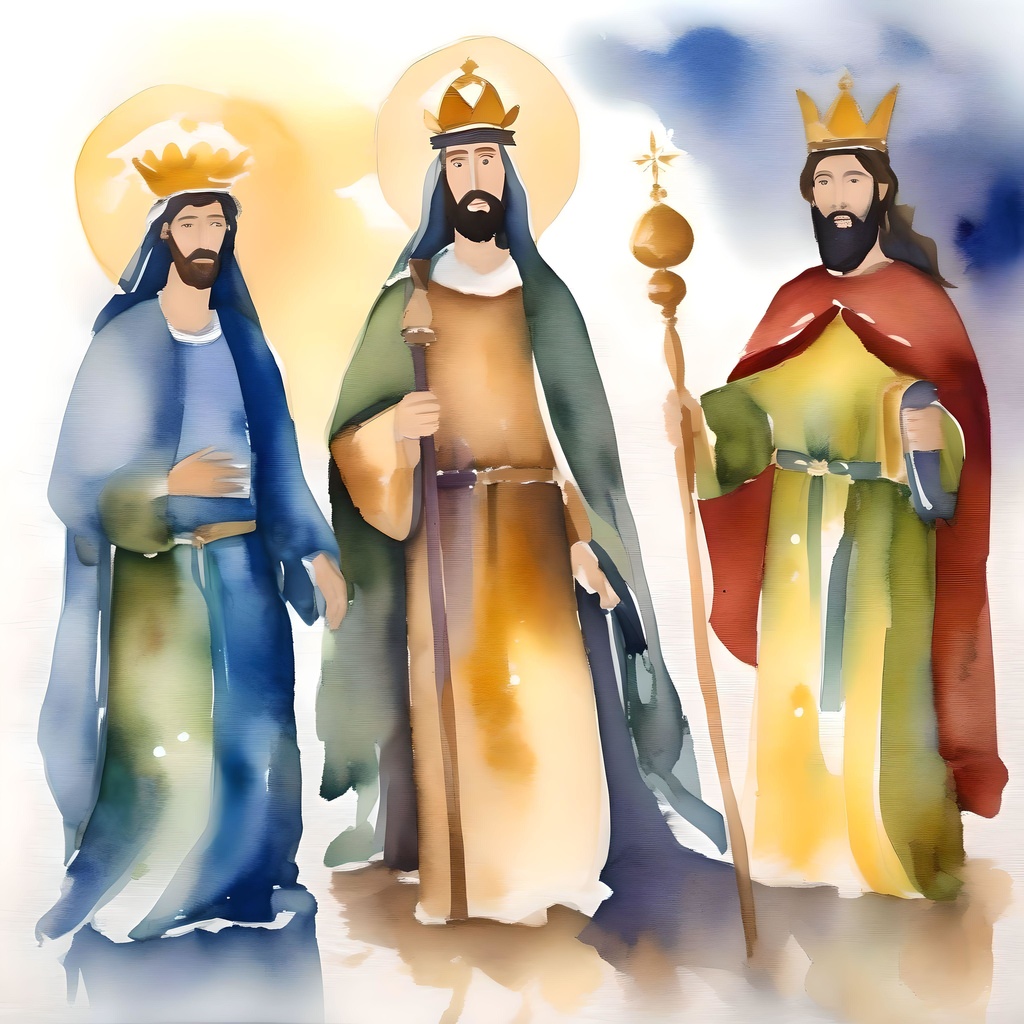 Epiphany or Three Kings Day F - January 6 - In Watercolors & Pen