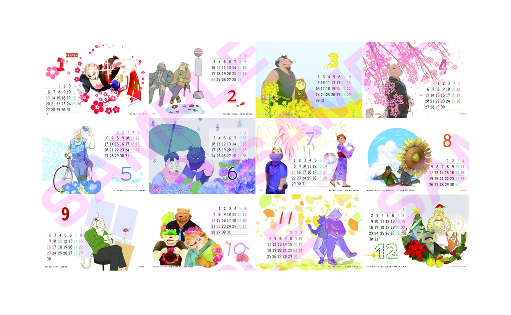 星影高校同人部:オリジナル卓上カレンダー