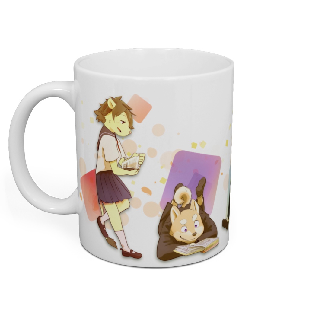 青く、霞む、マグカップ。