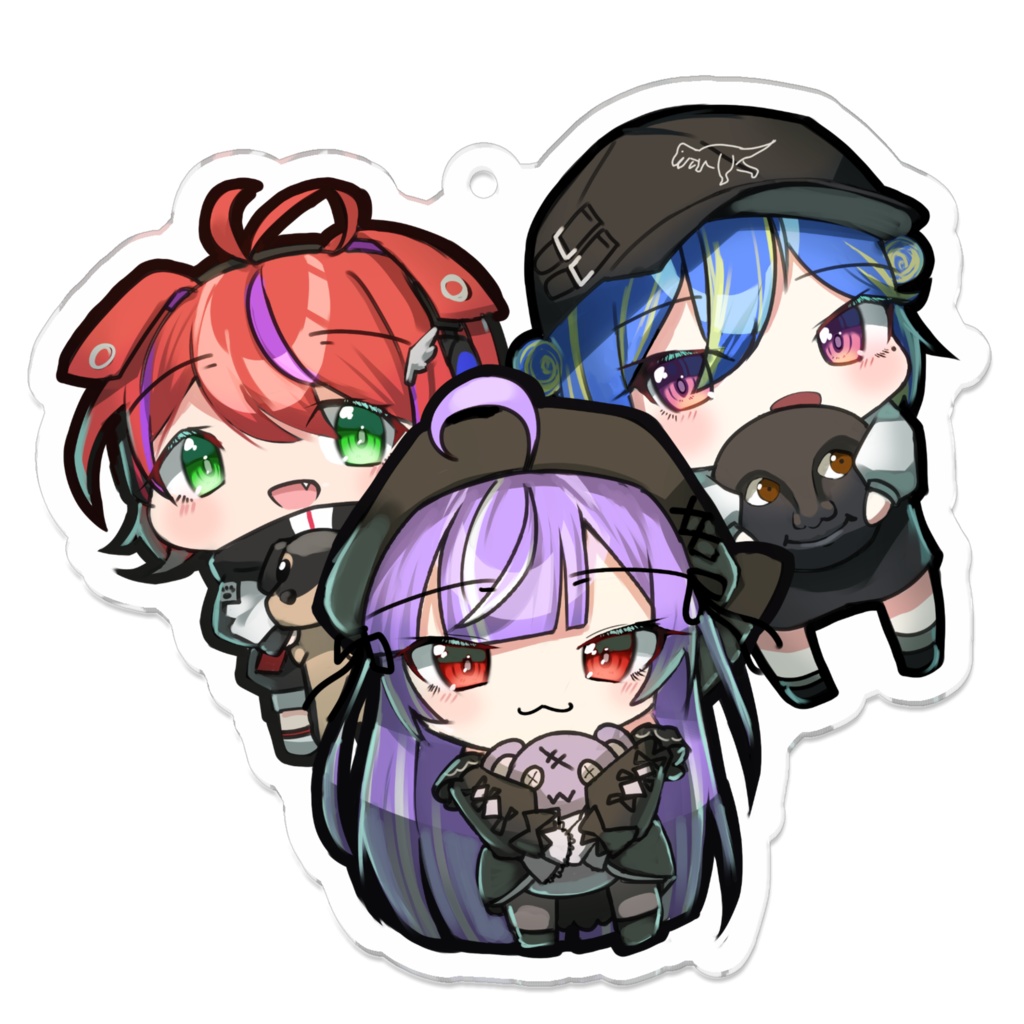 デフォルメアクリルキーホルダー 茜紫海