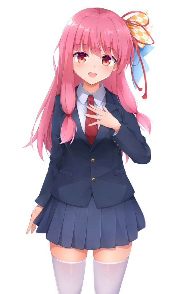 琴葉茜ちゃん制服立ち絵セット(無料フリー素材)