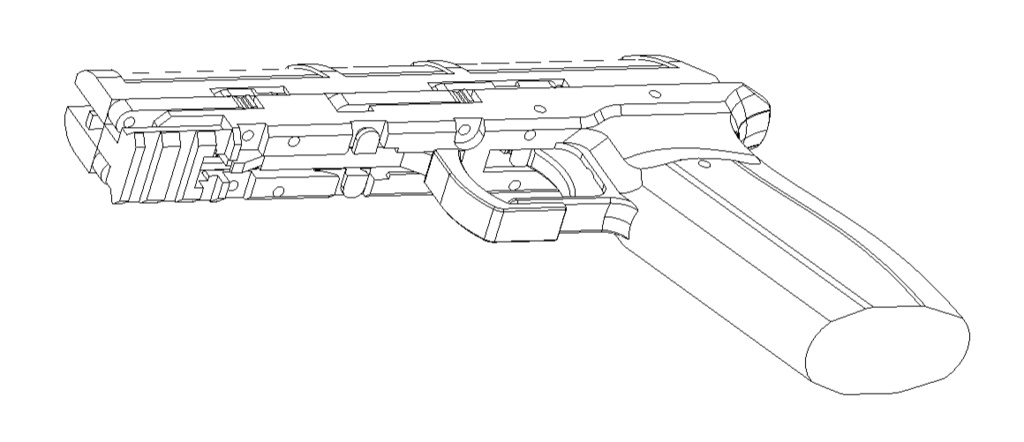 【3Dプリント用データ】小型ブローバックゴム銃・kirkal
