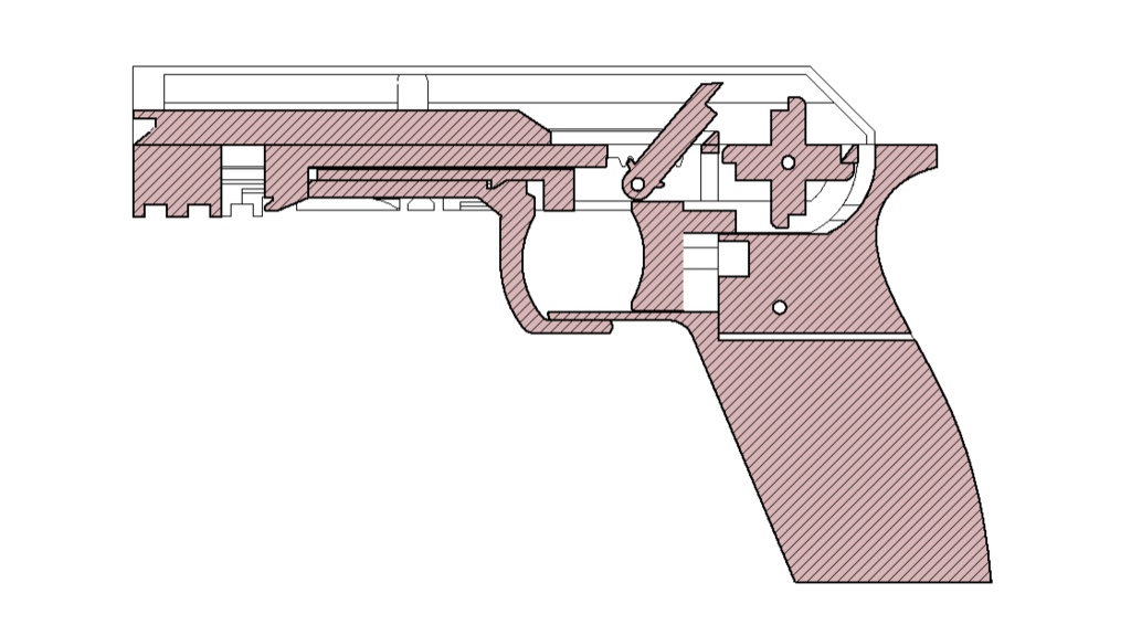 【3Dプリント用データ】小型ブローバックゴム銃・kirkal