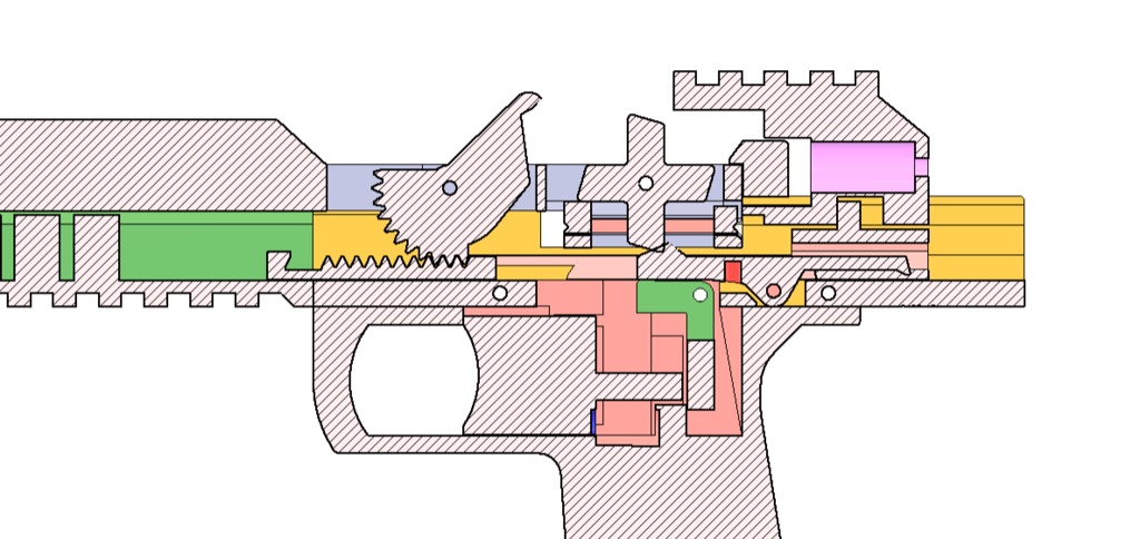 3Dプリント用データ:フルオートゴム銃 RBM-Erbu