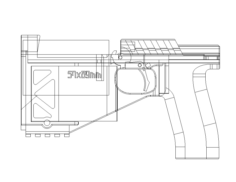 3Dプリント用データ:カードランチャー