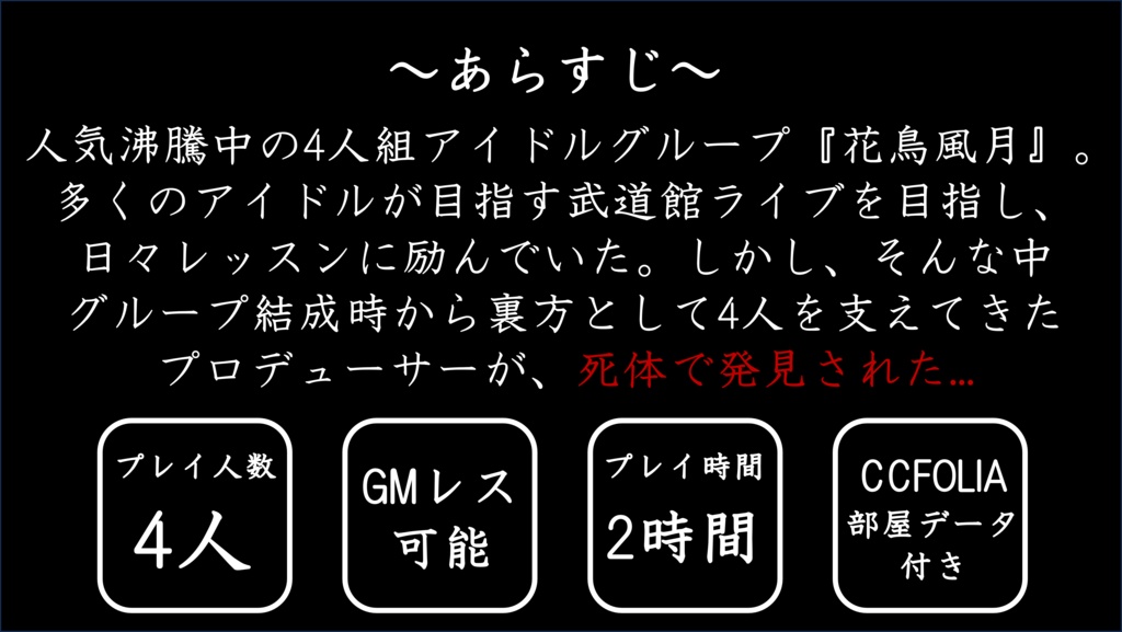 マーダーミステリー『プロデューサーはもういない』