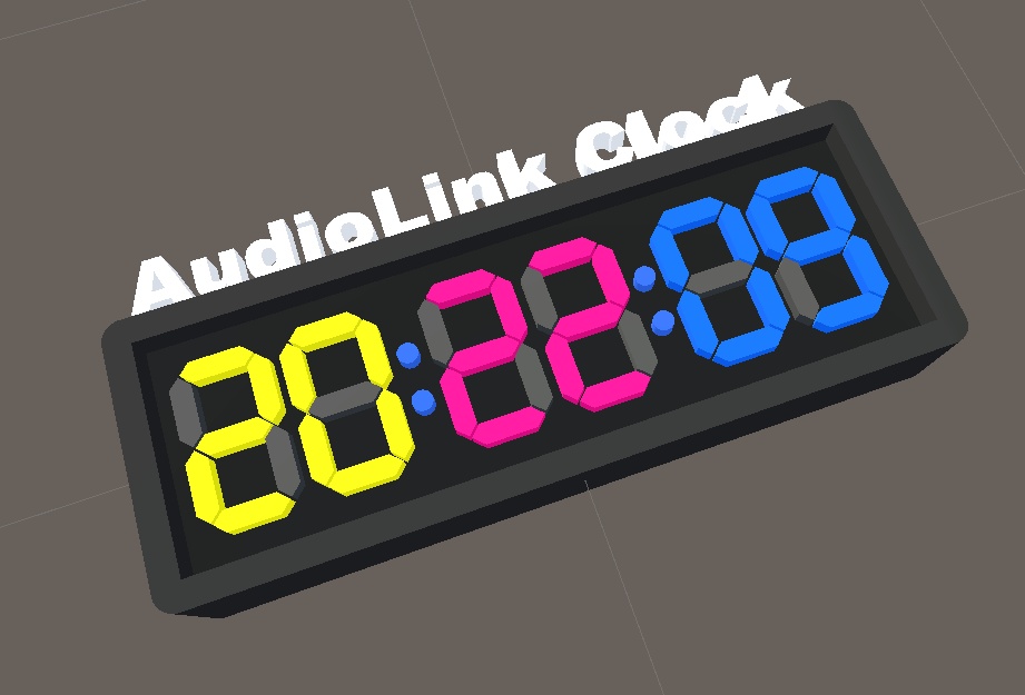 AudioLink Clock (with custom text!)