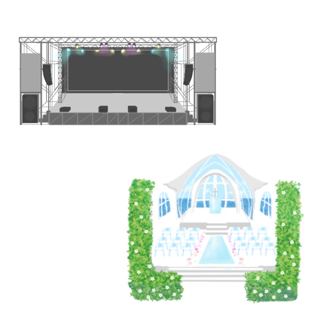 ピクスク会場用の素材